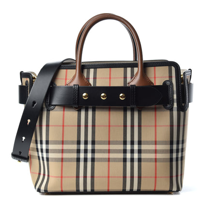 Burberry Calfskin Vintage Check Triple Stud Mini Belt Bag Archive Beige 1 of 11