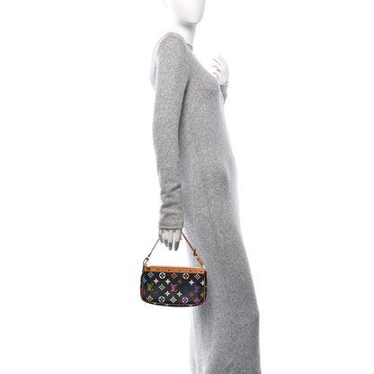 Louis Vuitton Monogram Multicolor Pochette Accessories Black 2 of 10