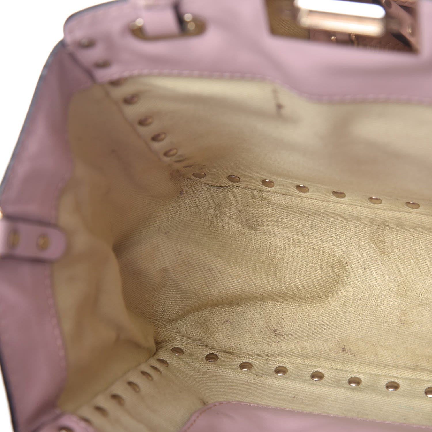 Valentino Garavani Vitello Mini Rockstud Tote Water Rose 7 of 9