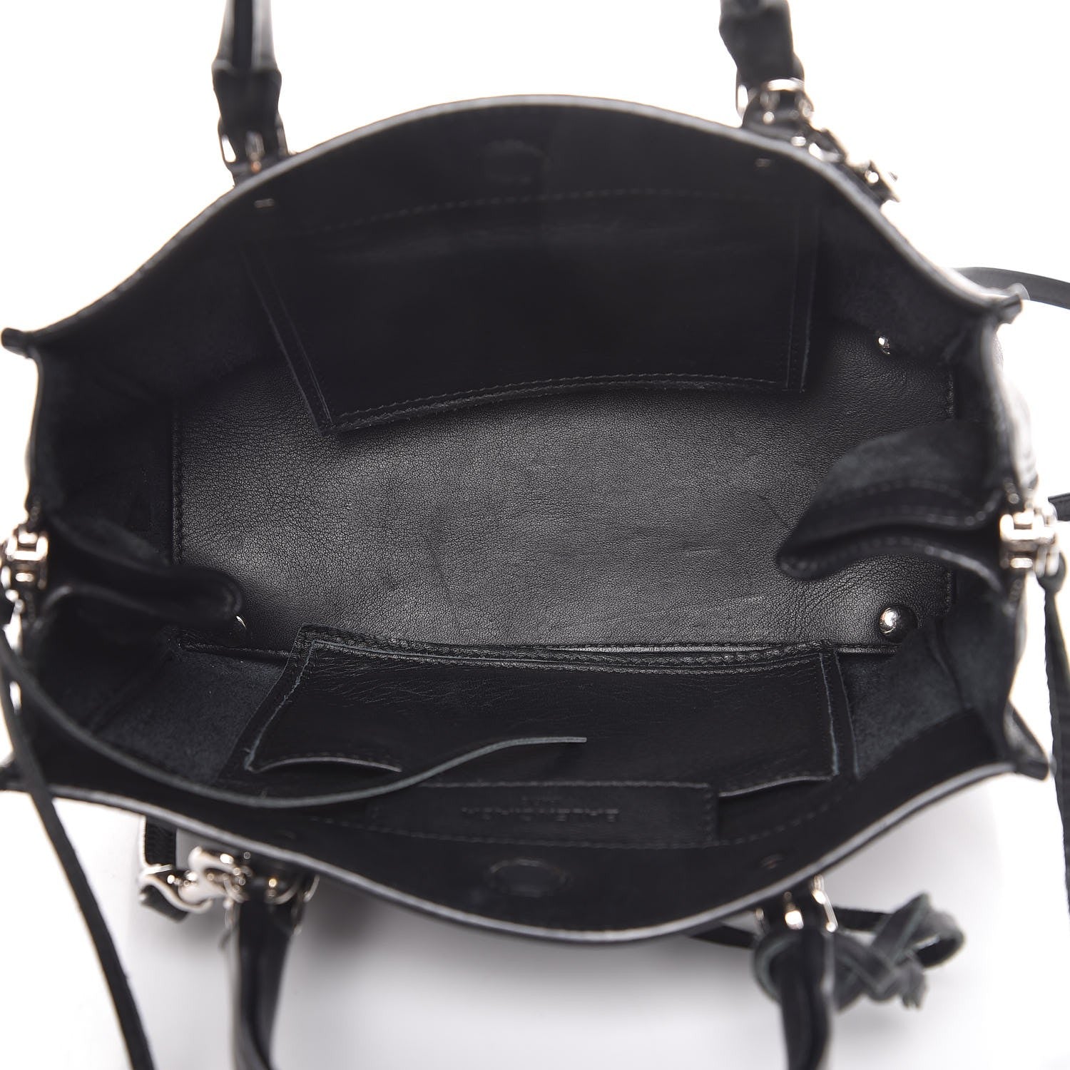 Balenciaga Grained Calfskin Papier Mini A4 Zip Around Tote Black 6 of 15