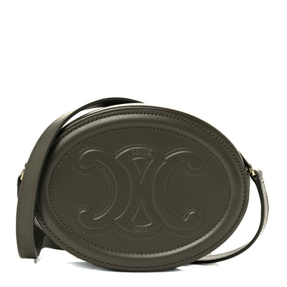 Celine Smooth Calfskin Cuir Small Triomphe Oval Purse Crossbody Light Jade 1 of 10