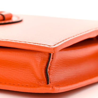 Gucci Azalea Calfskin Enamel Horsebit 1955 Wallet On Chain Deep Orange 10 of 11