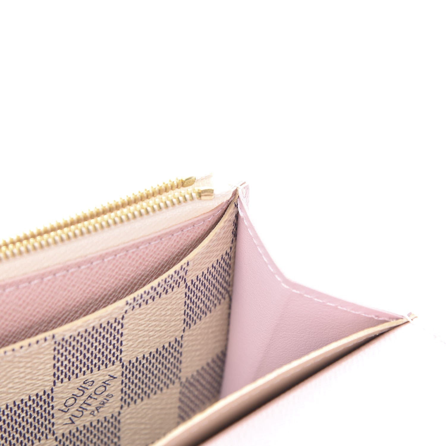 Louis Vuitton Damier Azur Emilie Wallet Rose Ballerine 9 of 10