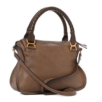 Chloe Calfskin Medium Marcie Satchel Barbour Khaki 2 of 14