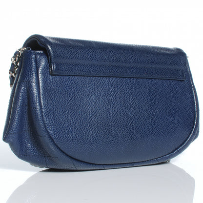 Chanel Caviar Half Moon Wallet On Chain Navy 3 of 8