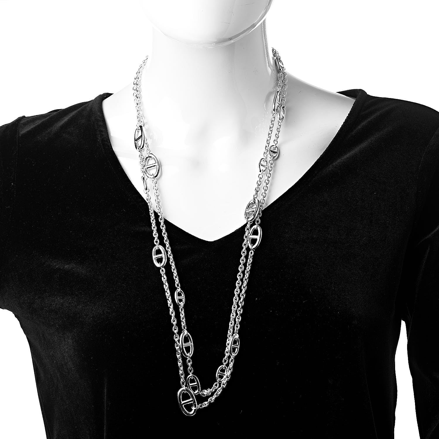 Hermes Sterling Silver Farandole Necklace 160 2 of 5