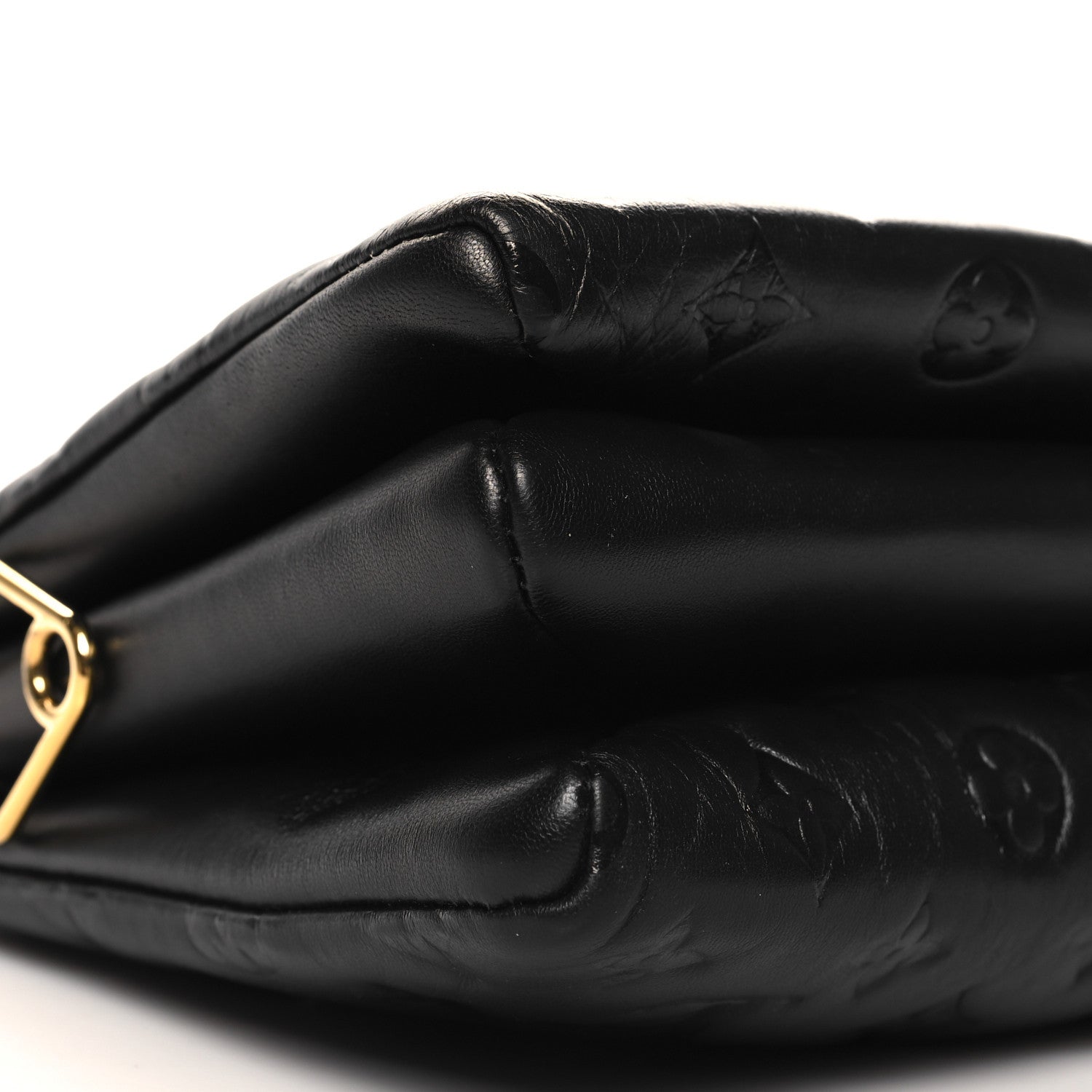 Louis Vuitton Lambskin Embossed Monogram Coussin PM Black 10 of 11
