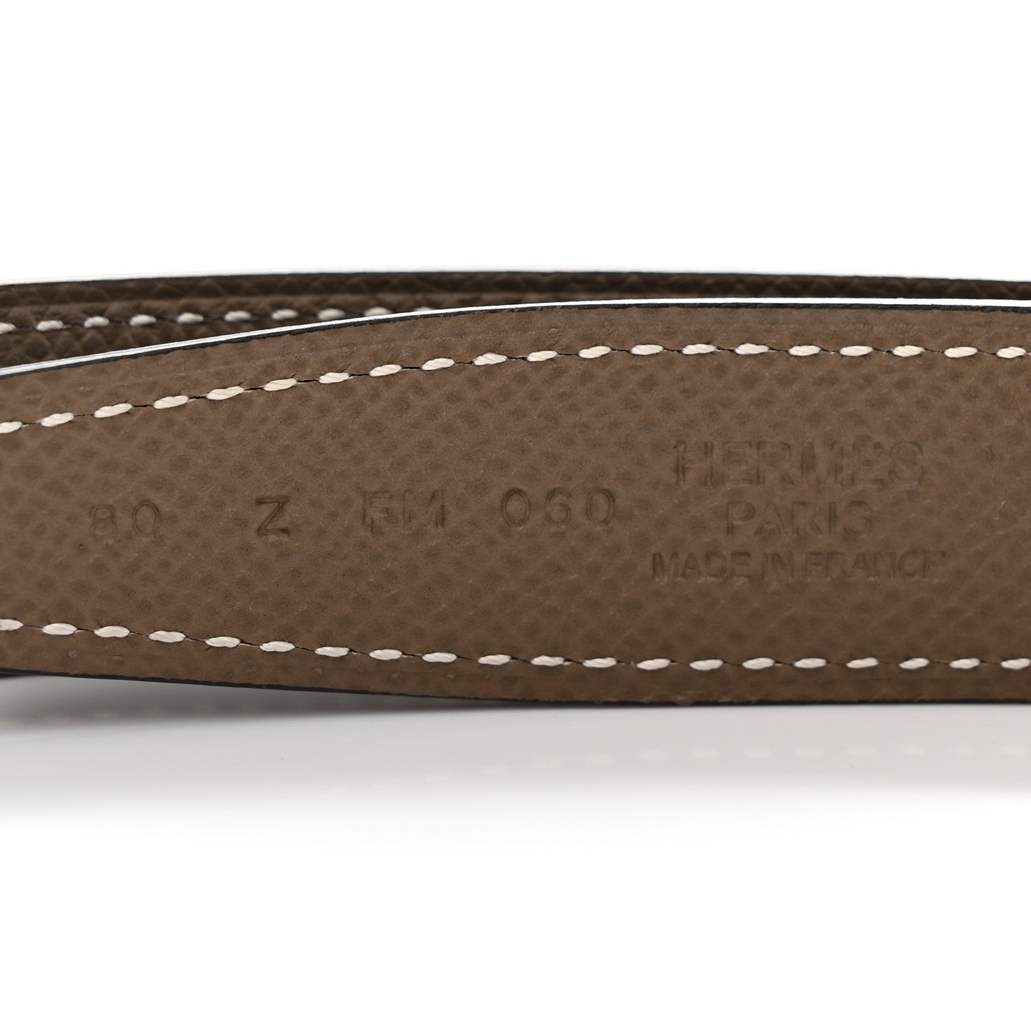 Hermes Swift Epsom H Belt 80 32 Black Etoupe 5 of 6