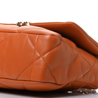 Chanel Lambskin Quilted Medium Chanel 19 Flap Light Brown 8 of 8