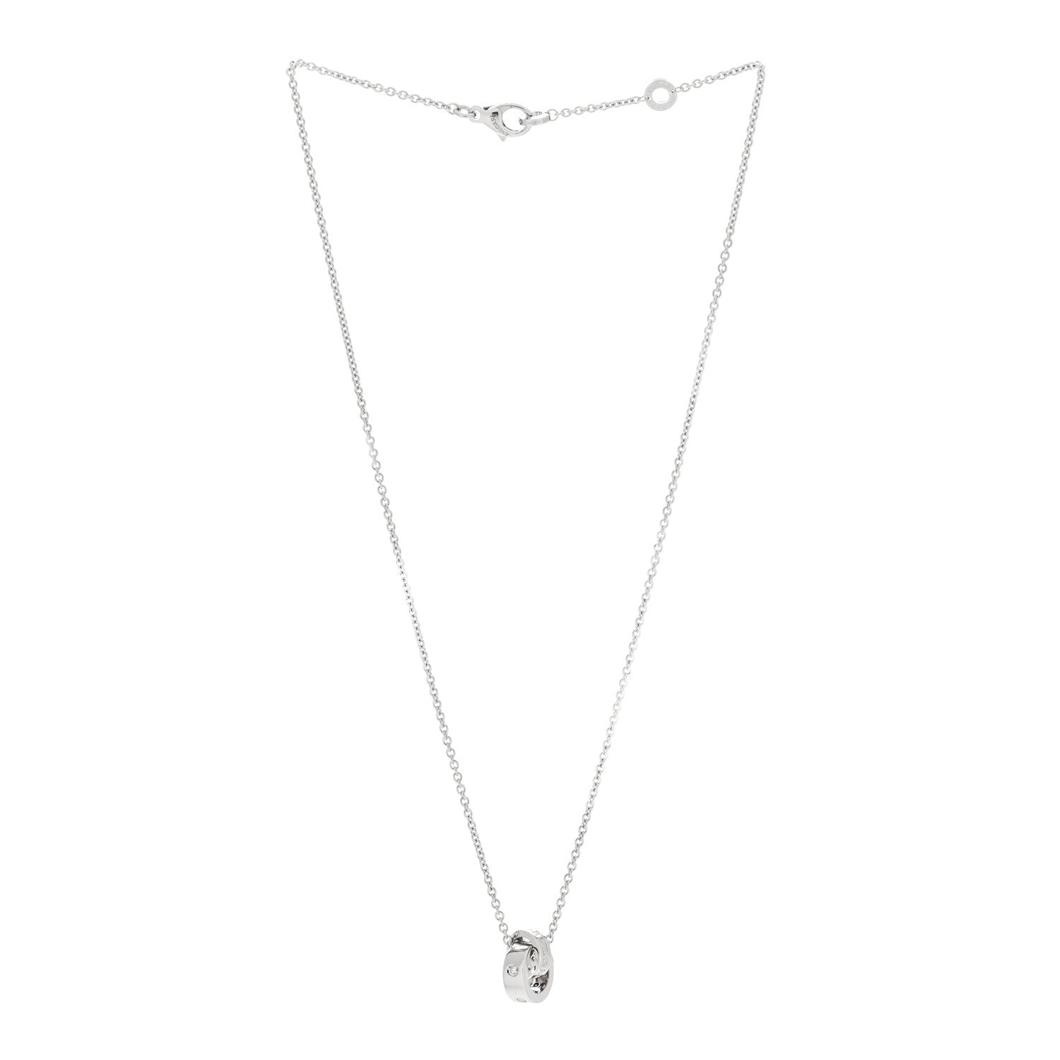Bulgari 18K White Gold Diamond BVLGARI BVLGARI Link Pendant Necklace 3 of 6