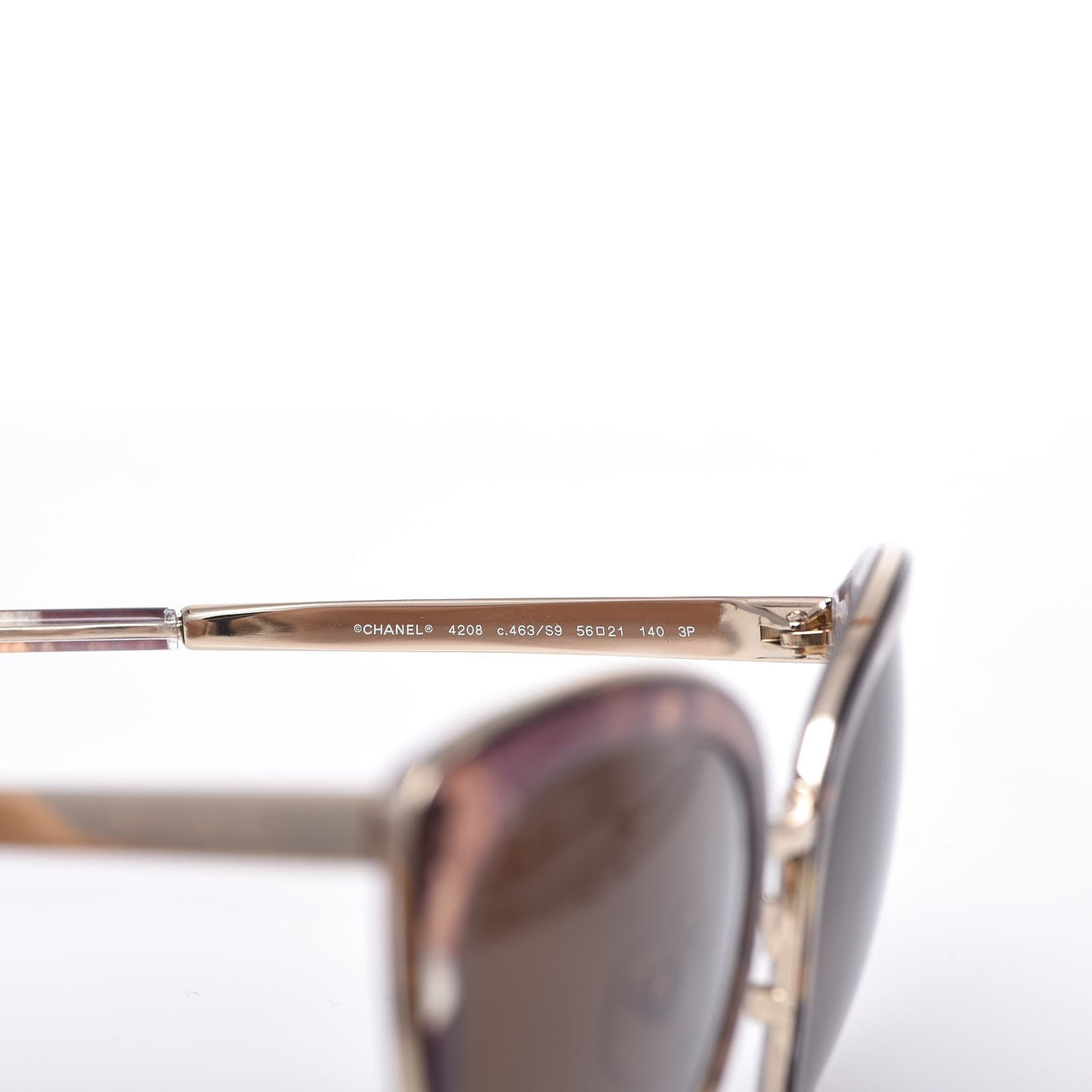 Polarized Metal Cat Eye Sunglasses 4208 Brown