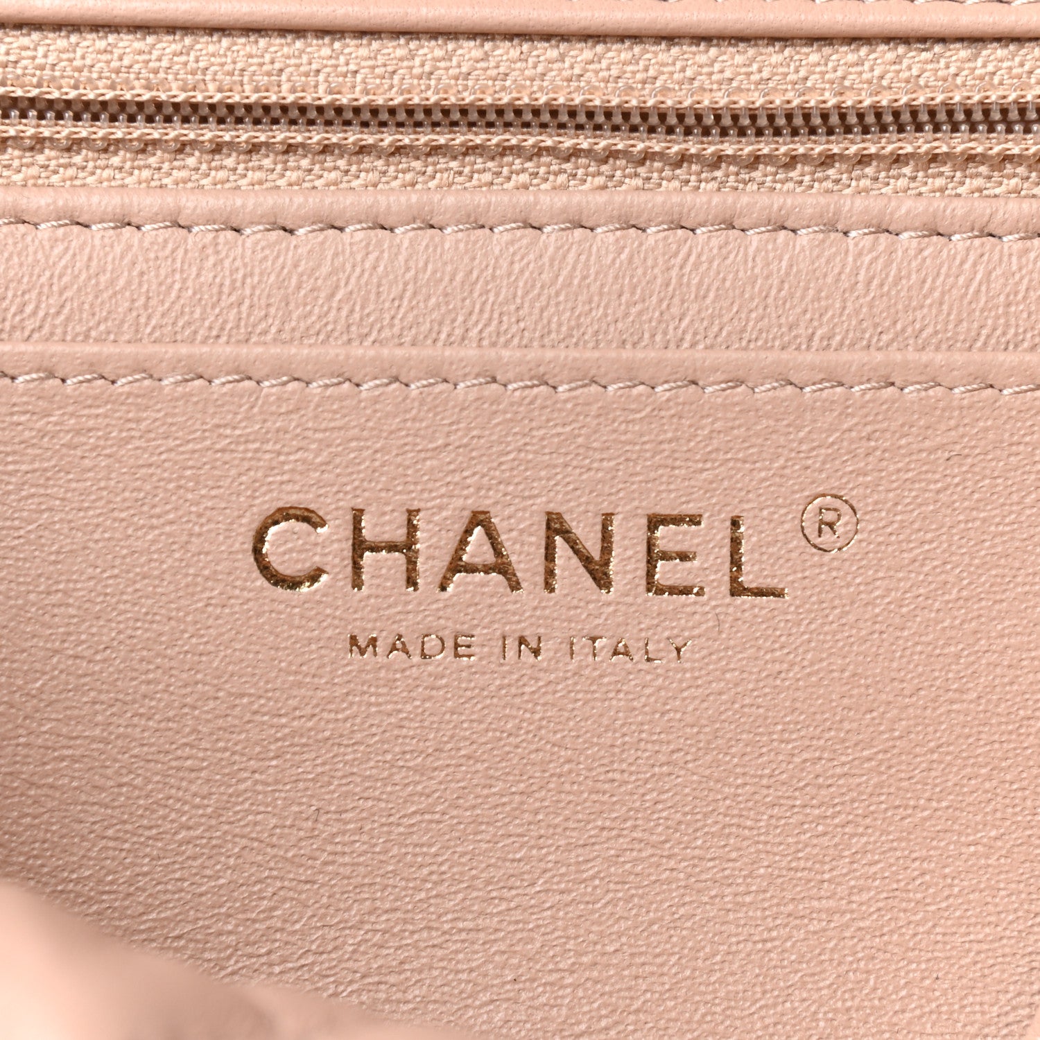 Chanel Lambskin Quilted Mini Square Flap Beige 6 of 11