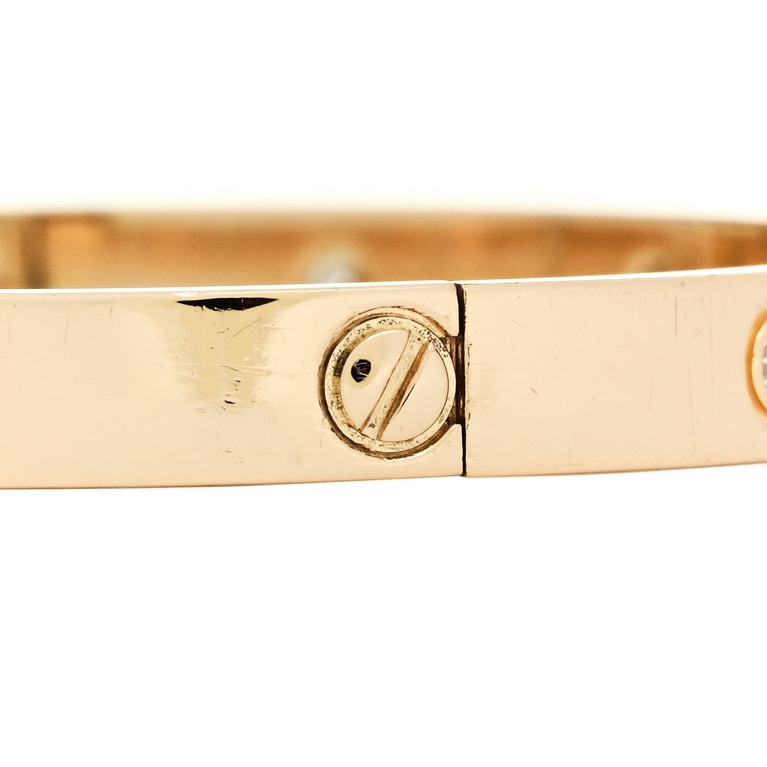 Cartier 18K Yellow Gold 10 Diamond LOVE Bracelet 17 4 of 8