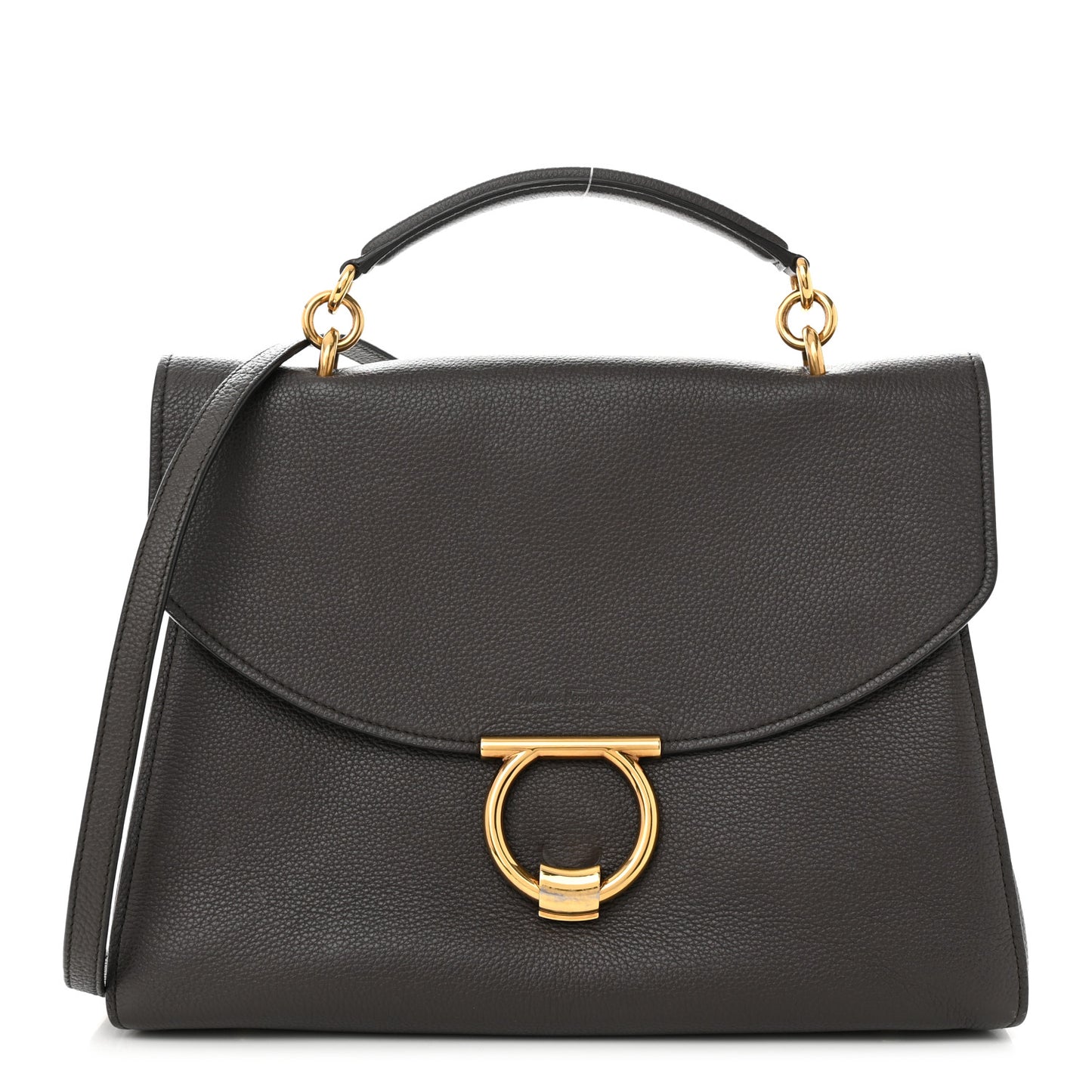 Calfskin Medium Margot Top Handle Satchel Flannel