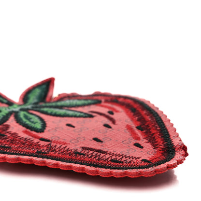 Gucci GG Supreme Monogram Embroidered Strawberry Pass Holder Crossbody Multicolor 9 of 11
