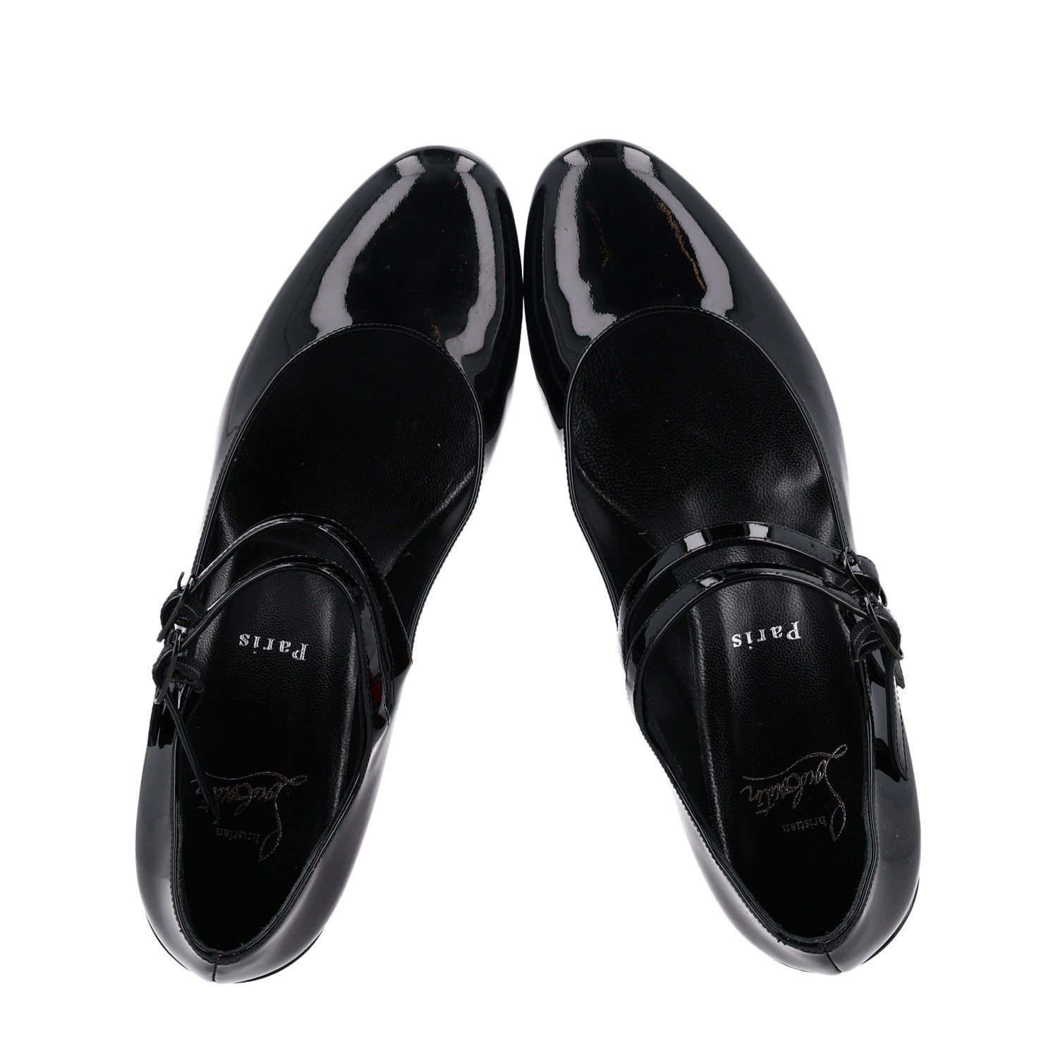 Christian Louboutin Patent Miss Jane Mary Janes 55 Pumps 37.5 Black 2 of 10