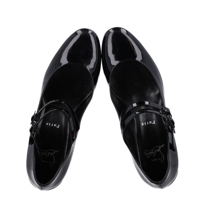 Christian Louboutin Patent Miss Jane Mary Janes 55 Pumps 37.5 Black 2 of 10