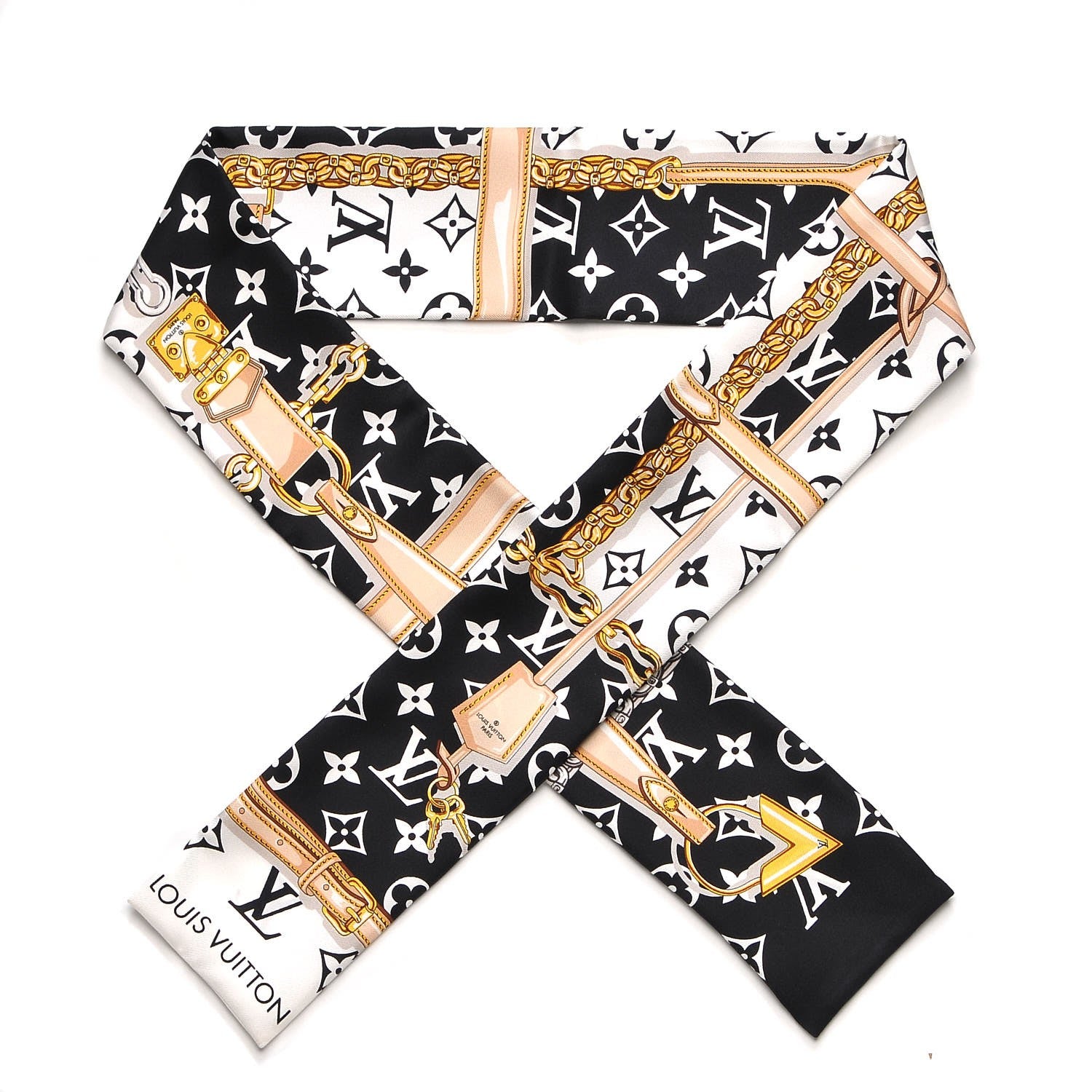 Louis Vuitton Silk Monogram Confidential Bandeau Black 1 of 4