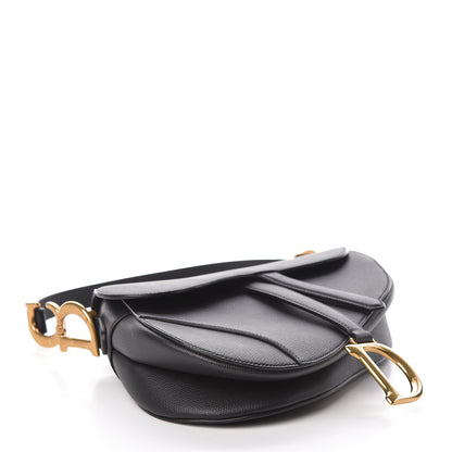 Christian Dior Grained Calfskin Saddle Bag Black 4 of 10