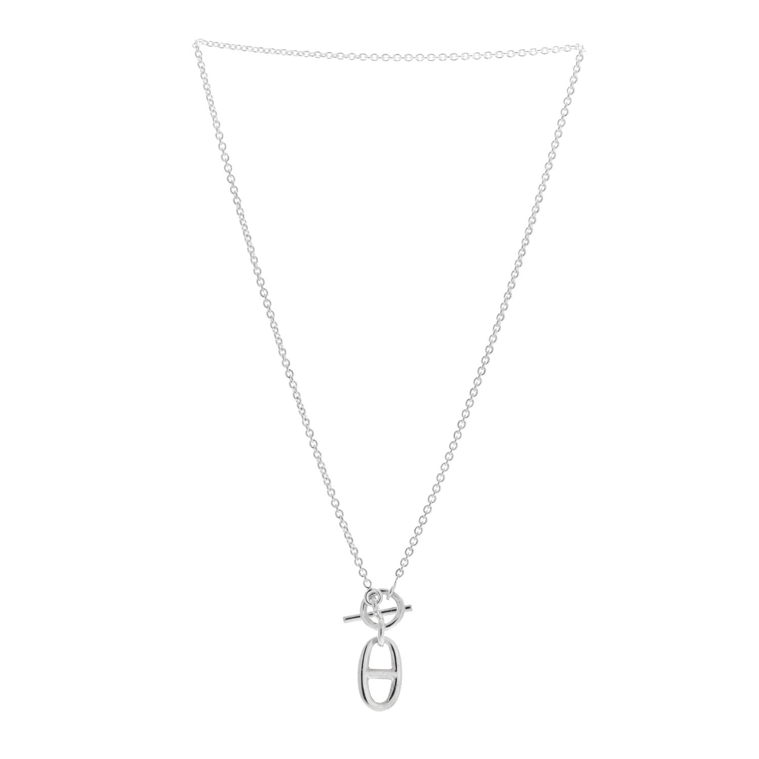 Hermes Sterling Silver Amulette Chaine d'Ancre Necklace 3 of 5