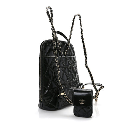 Chanel Shiny Calfskin My Pocket Backpack Black 3 of 9