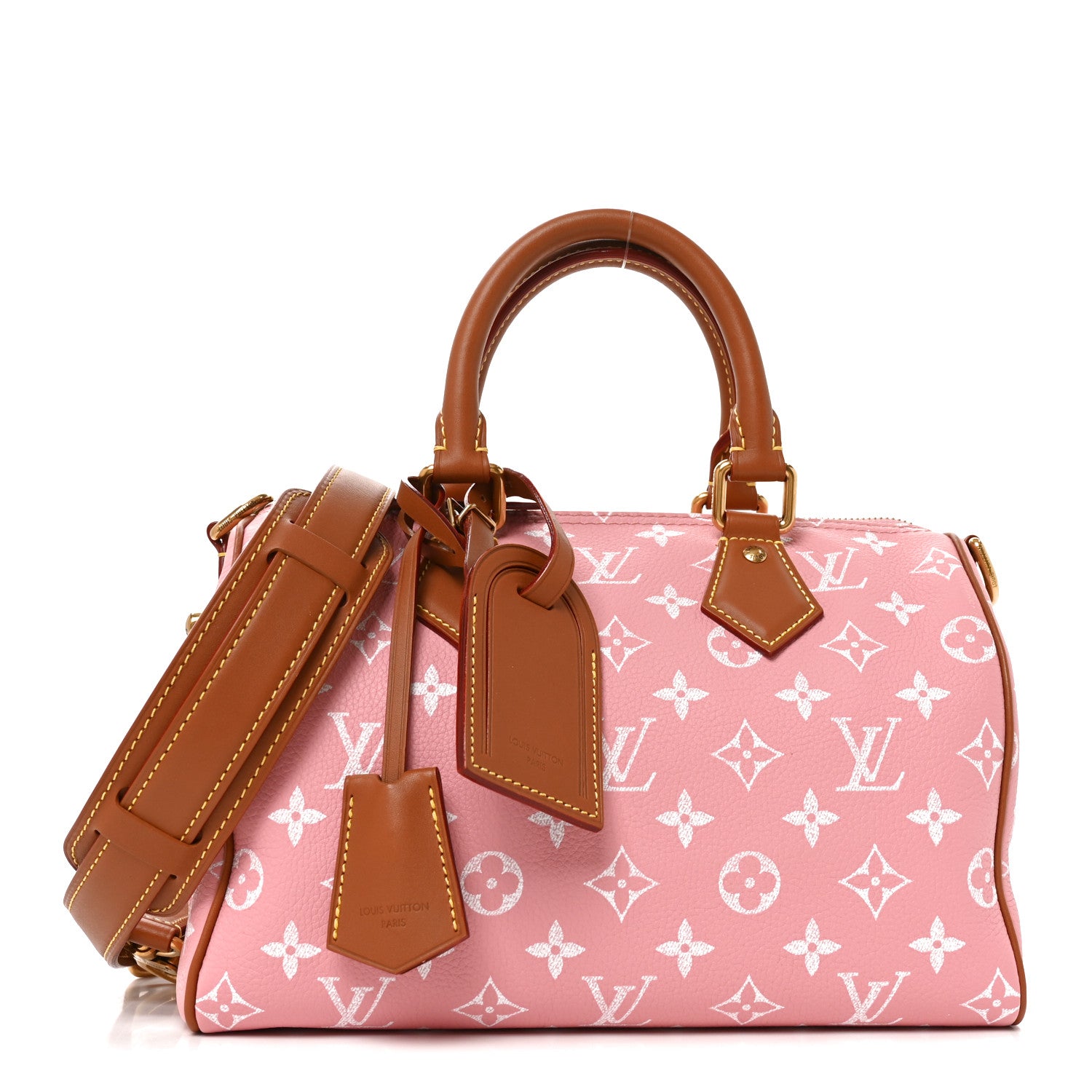 Louis Vuitton Calfskin Monogram Speedy P9 Bandouliere 25 Pink Sakura 1 of 11