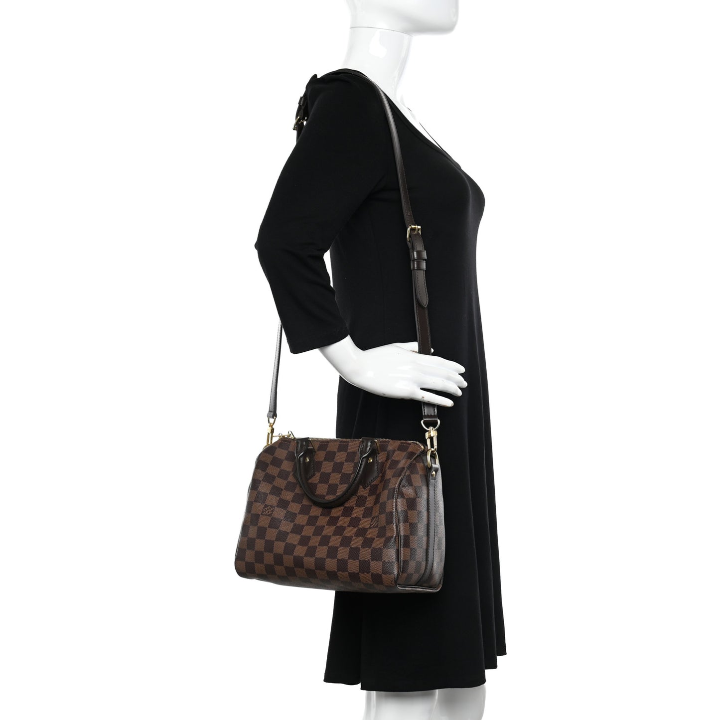 Damier Ebene Speedy Bandouliere 25