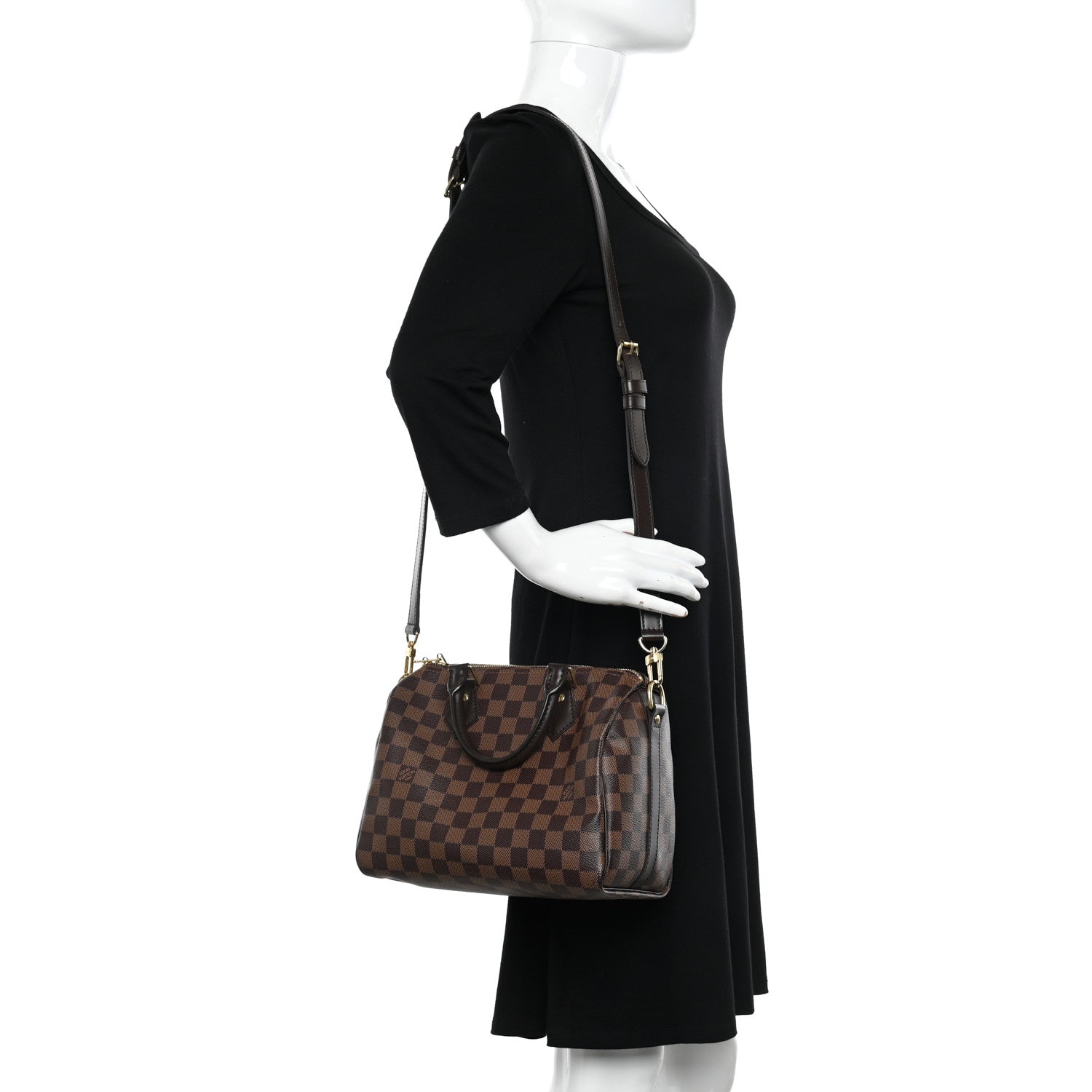 Louis Vuitton Damier Ebene Speedy Bandouliere 25 2 of 9