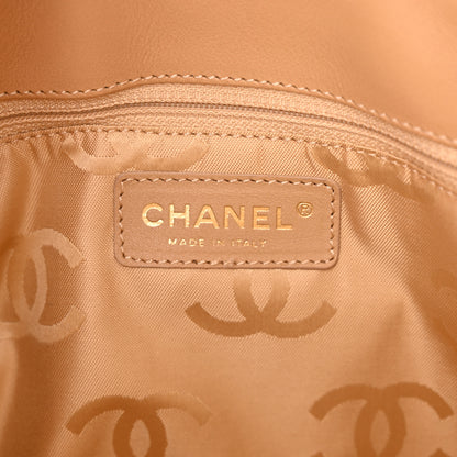 Chanel Lambskin Quilted CC Tote Beige 6 of 13