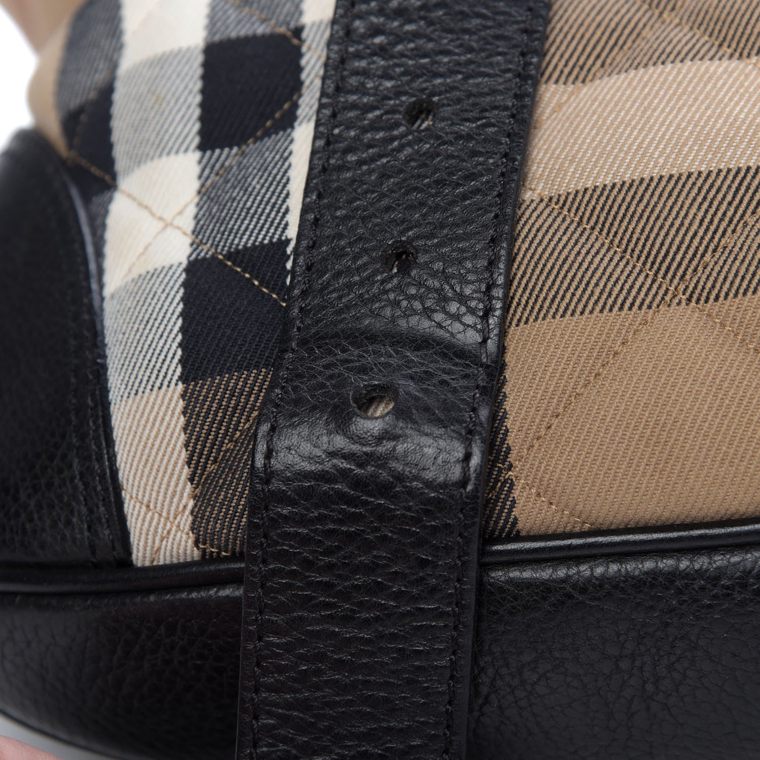 Burberry House Check Quilted Brook Hobo Black 10 of 10