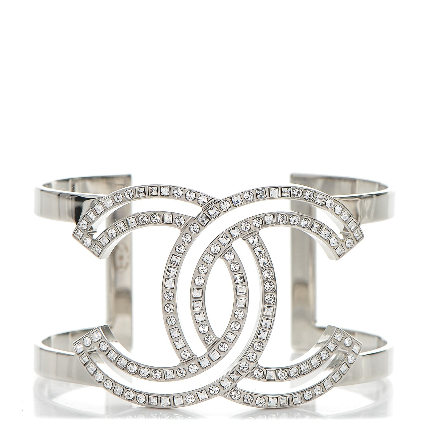 Crystal CC Cuff Silver