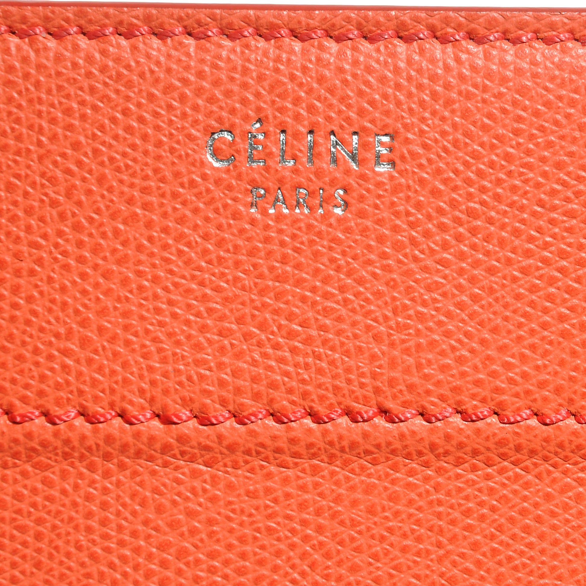 Celine Grained Calfskin Small Phantom Luggage Coral 7 of 9