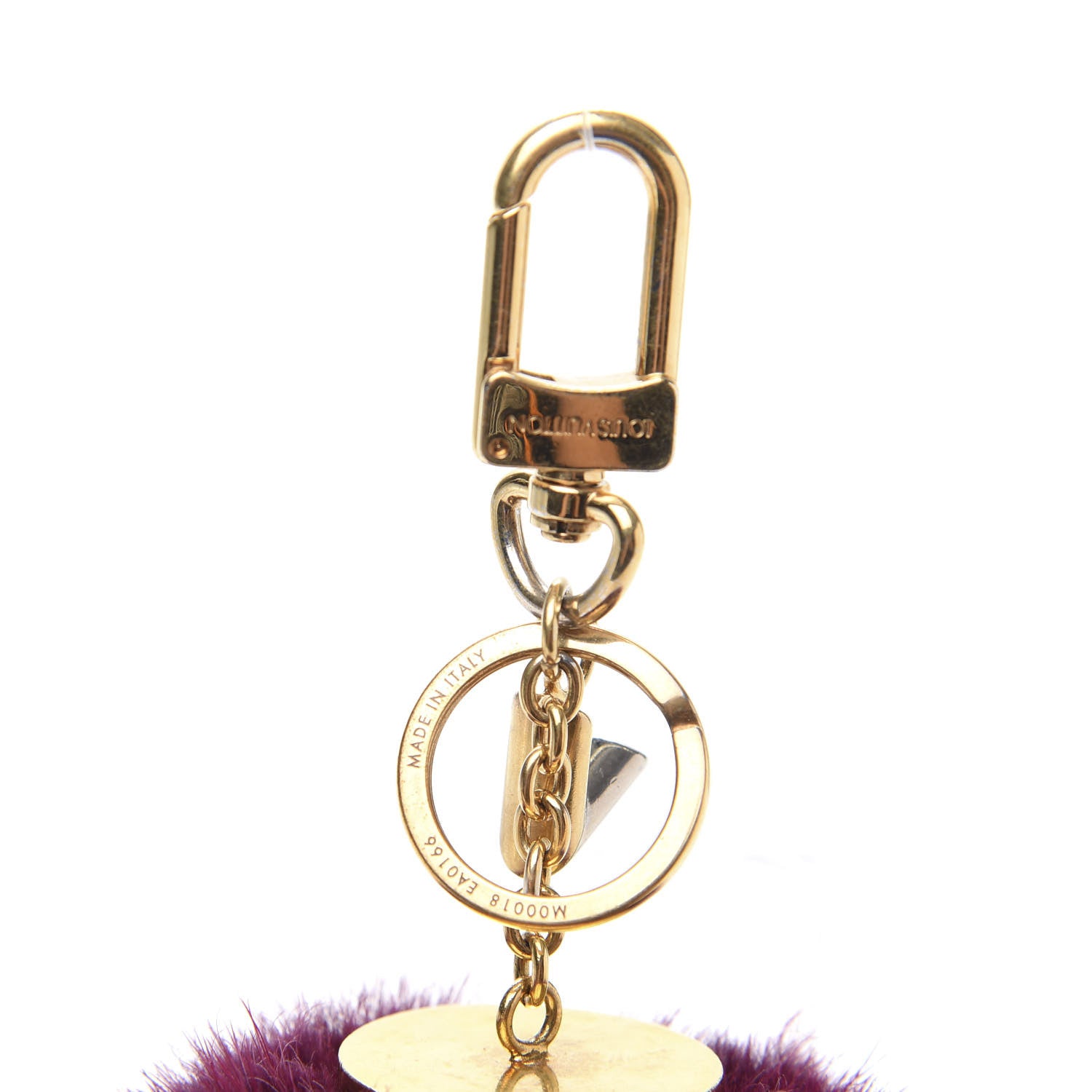 Louis Vuitton Mink Fur Bubble Duo Bag Charm Violet Pink 4 of 6