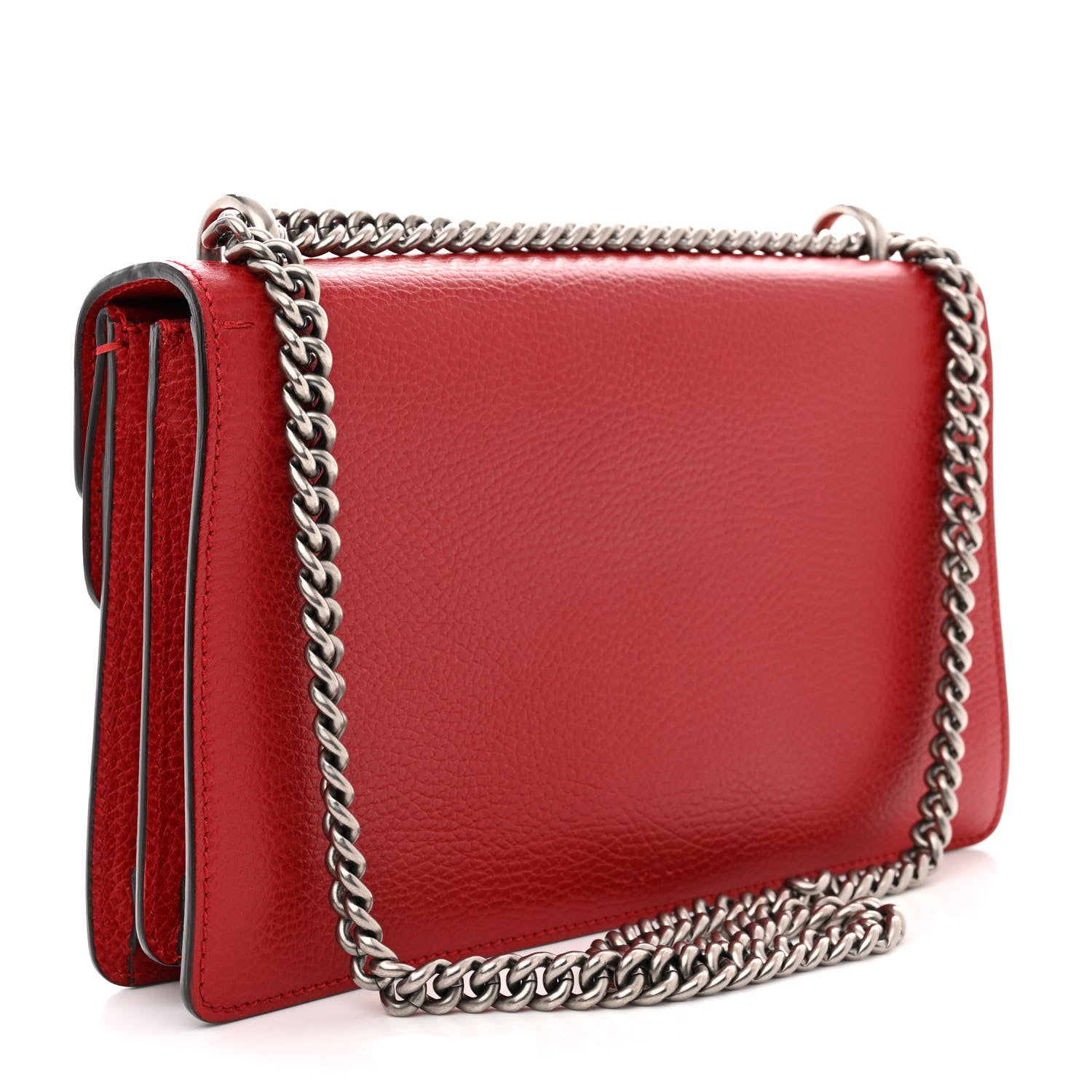 Gucci Dollar Calfskin Swarovski Crystal Small Dionysus Shoulder Bag Hibiscus Red 3 of 17