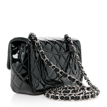 Chanel Patent Calfskin Quilted Mini Rectangular Flap Black 3 of 11