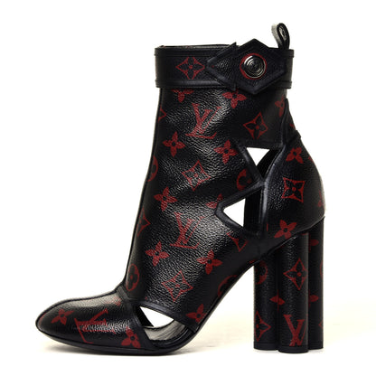 Louis Vuitton Monogram Infrarouge Logomania Ankle Boots 36 Black 2 of 12