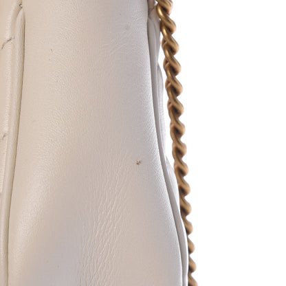 Gucci Calfskin Matelasse Super Mini GG Marmont Shoulder Bag White 12 of 13