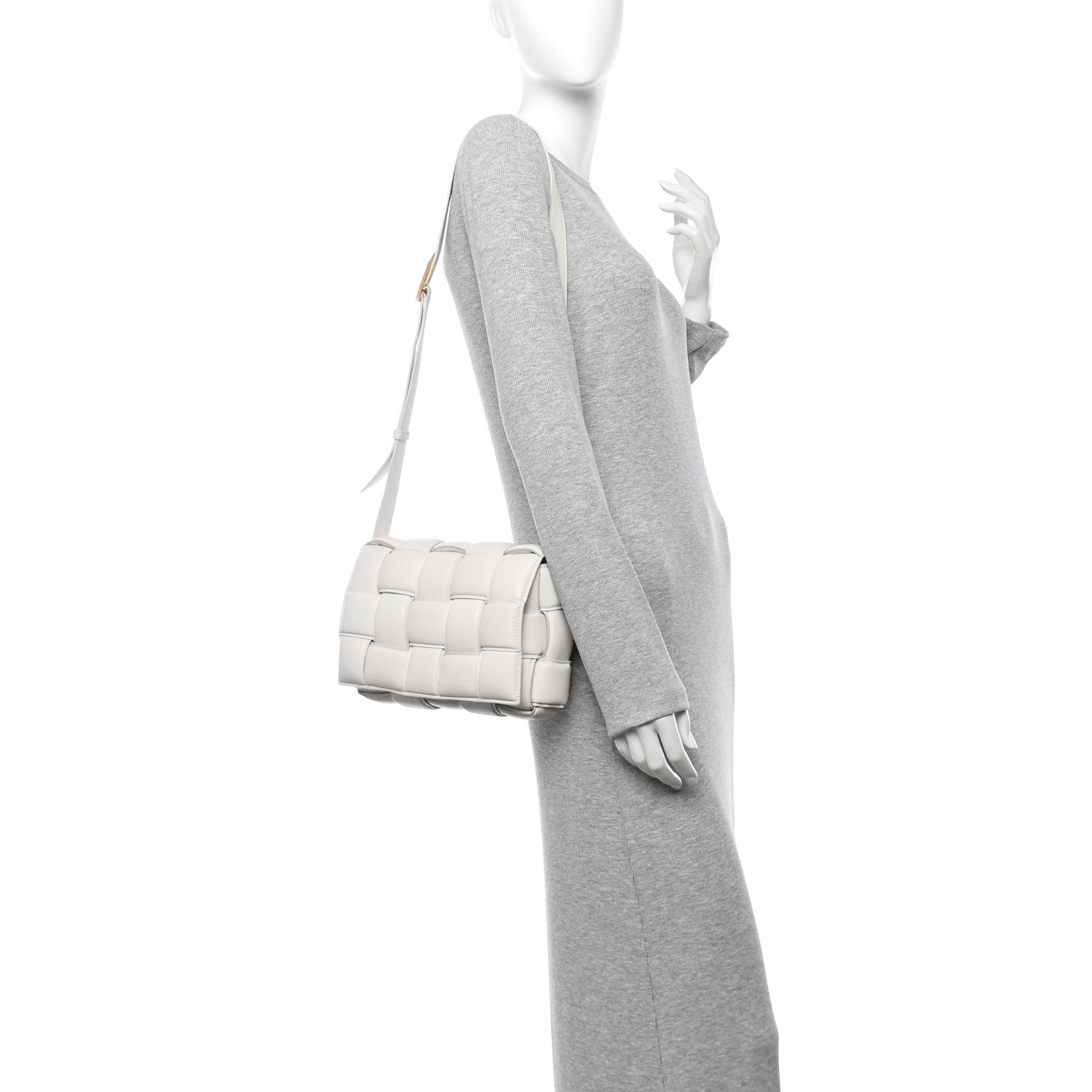 Bottega Veneta Nappa Maxi Intreccio Padded Cassette Crossbody Bag Chalk 2 of 15