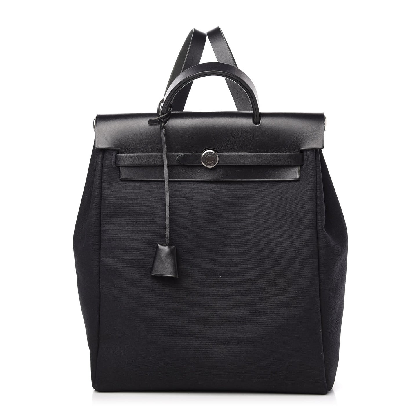 Toile Vache Calfskin Herbag 30 PM Backpack Black