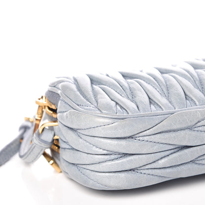 Miu Miu Nappa Matelasse Double Zip Pochette Clutch Nube 9 of 10
