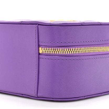 Chanel Lambskin Quilted Top Handle Small Vanity Case Purple 9 of 10