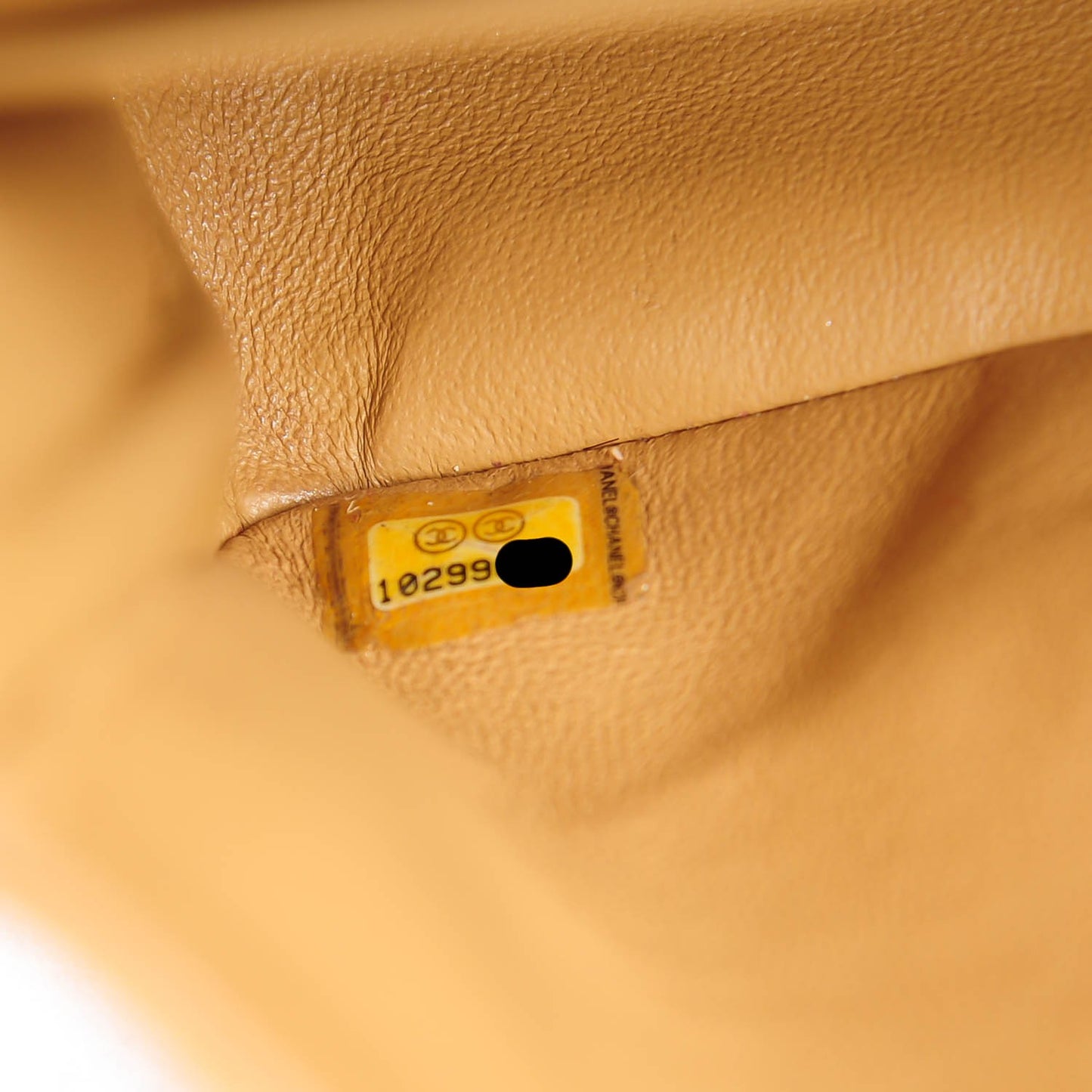 Caviar Quilted Medium Double Flap Beige