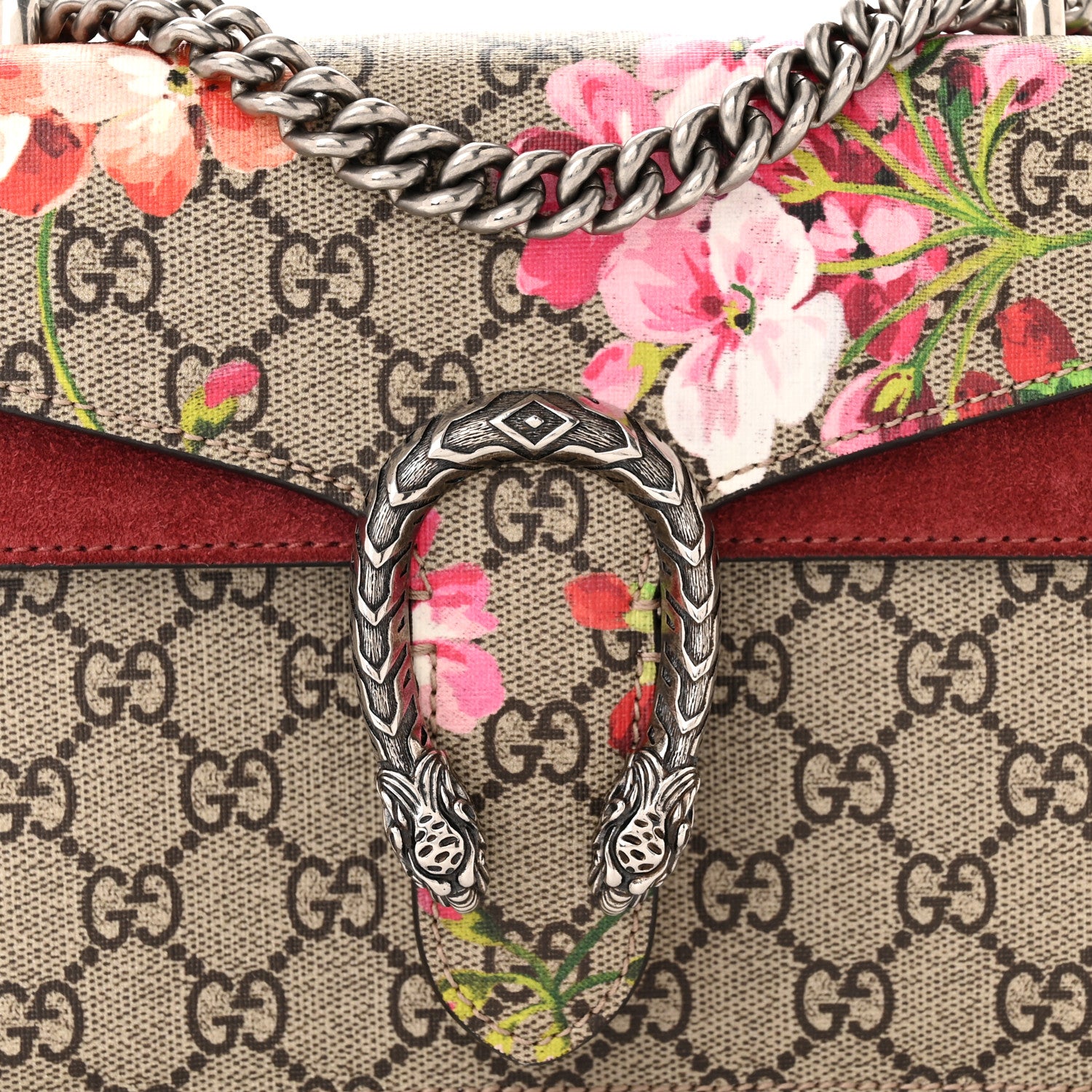 Gucci GG Supreme Monogram Blooms Mini Dionysus Shoulder Bag Beige Multicolor Dry Rose 8 of 10