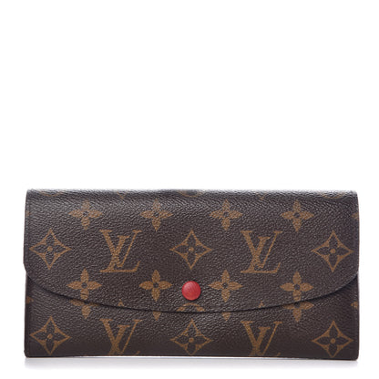 Louis Vuitton Monogram Emilie Wallet Red 1 of 8