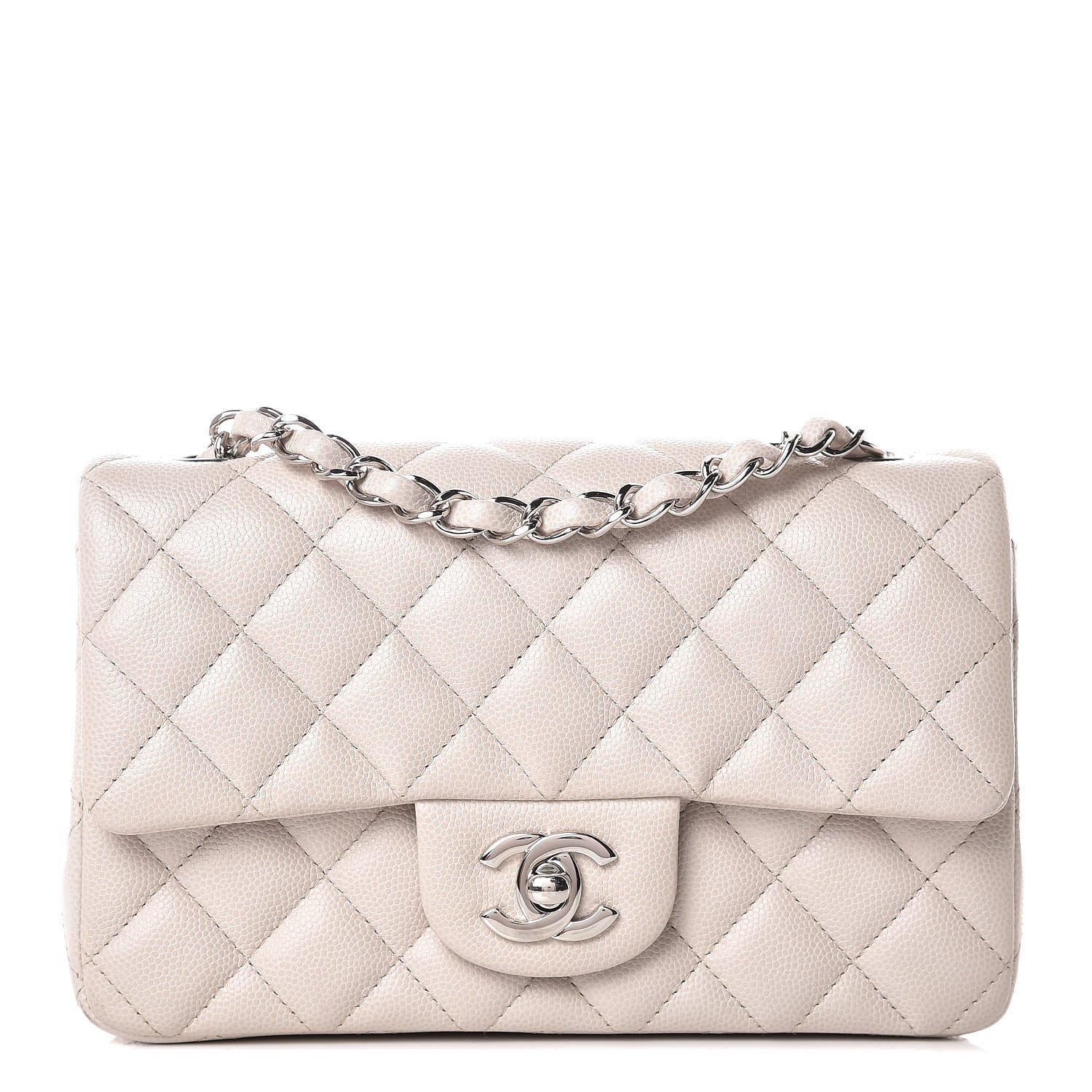 Chanel Caviar Quilted Mini Rectangular Flap Ivory 1 of 10