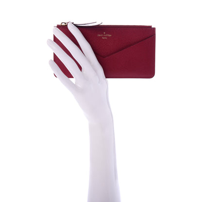 Louis Vuitton Calfskin Jeanne Wallet Zippered Insert Fuchsia 2 of 7