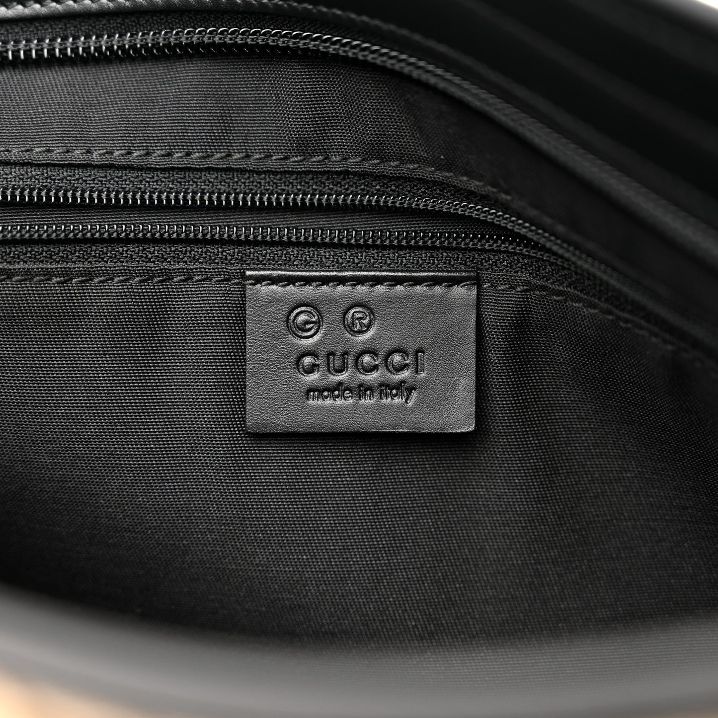 GG Monogram Web Flat Messenger Bag Black