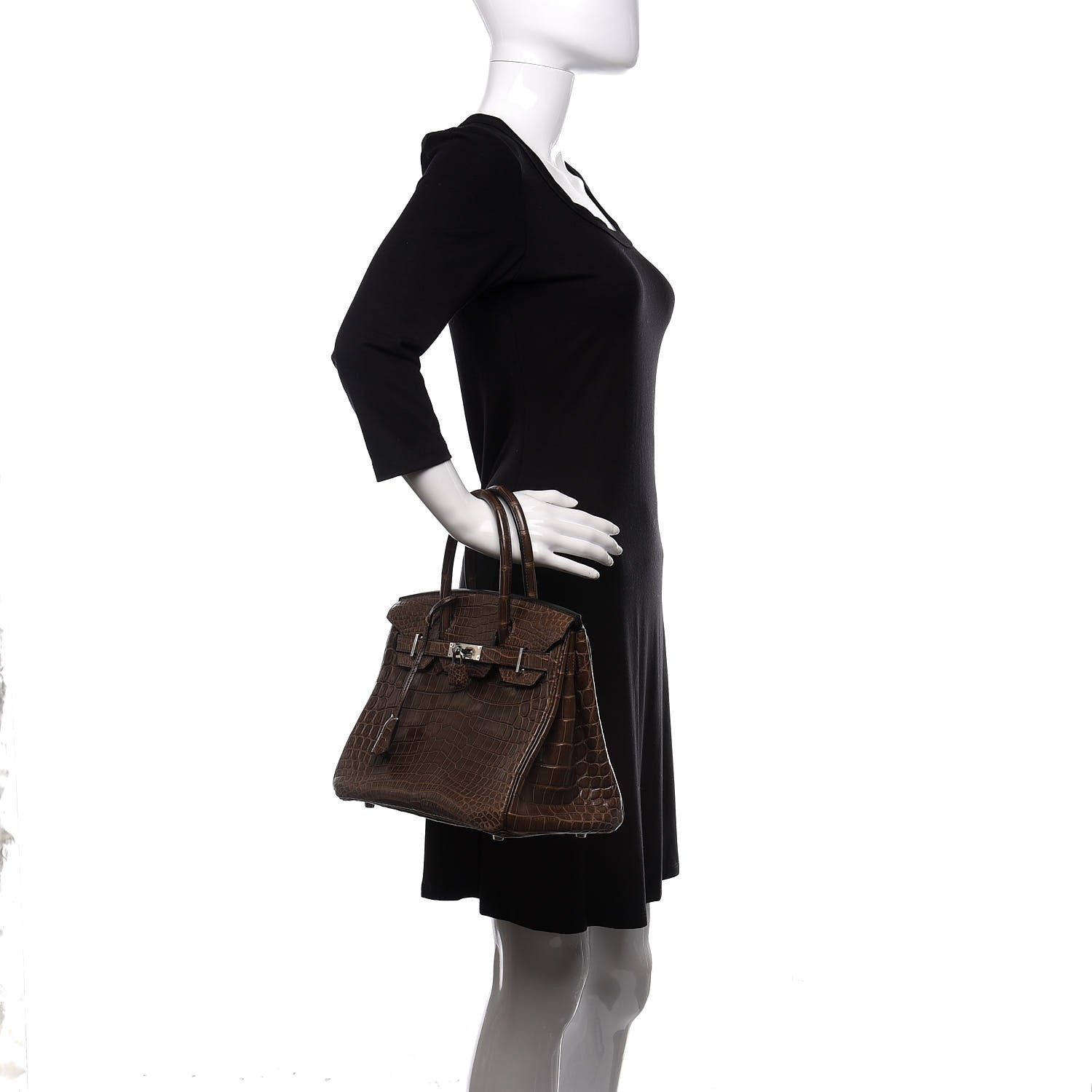 Hermes Matte Niloticus Crocodile Birkin 30 Gris Elephant 2 of 38