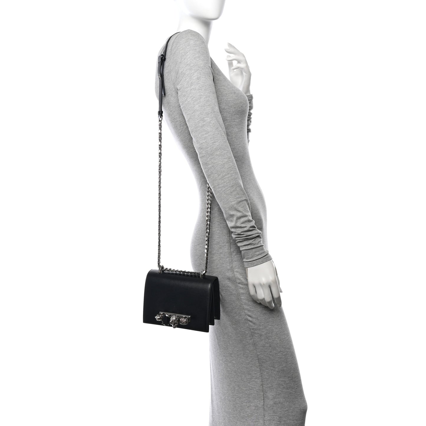 Calfskin Knuckle Crossbody Black