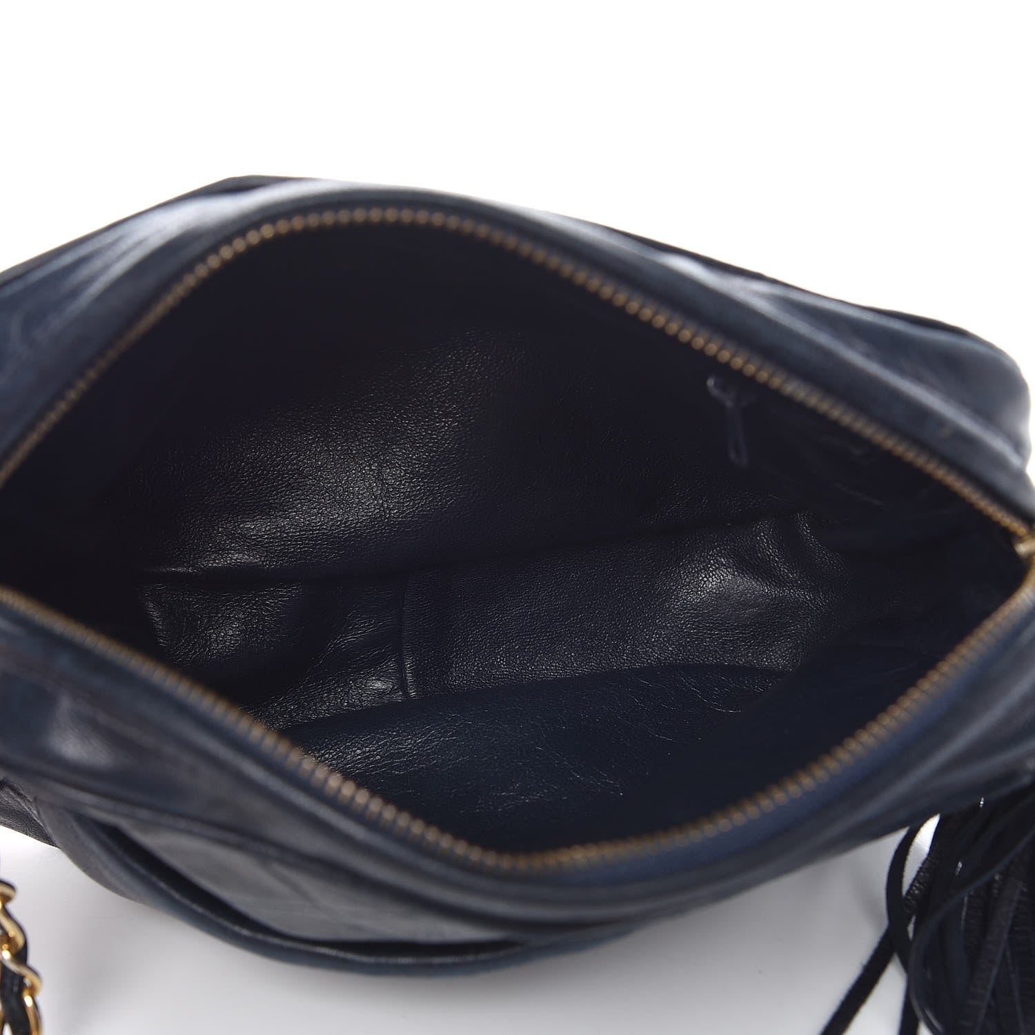 Chanel Lambskin Quilted CC Tassel Camera Case Blue 5 of 14